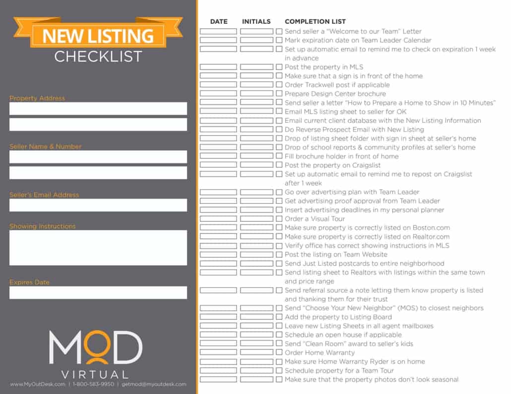 Real Estate Checklists