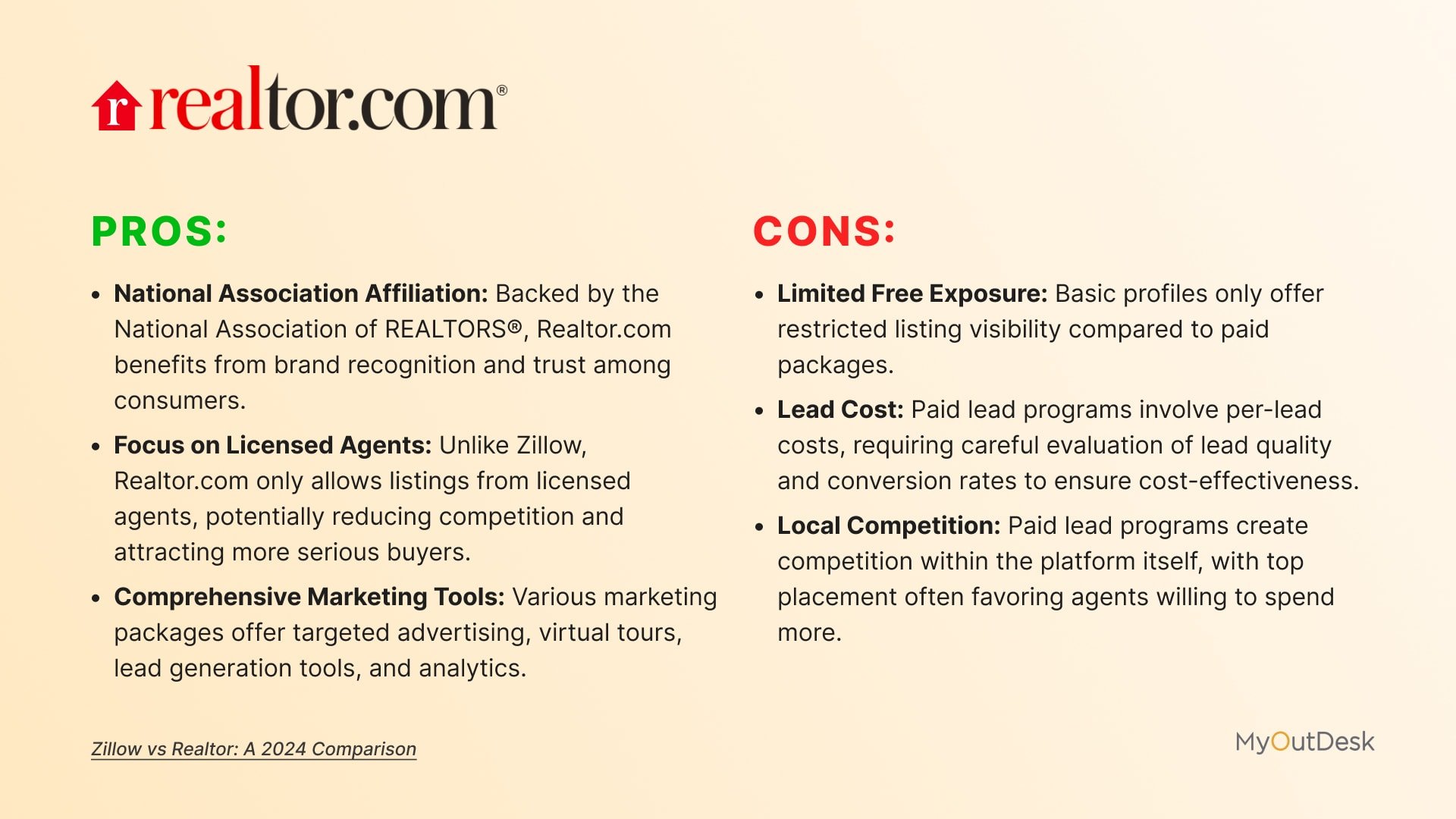 the pros and cons of realtor.com