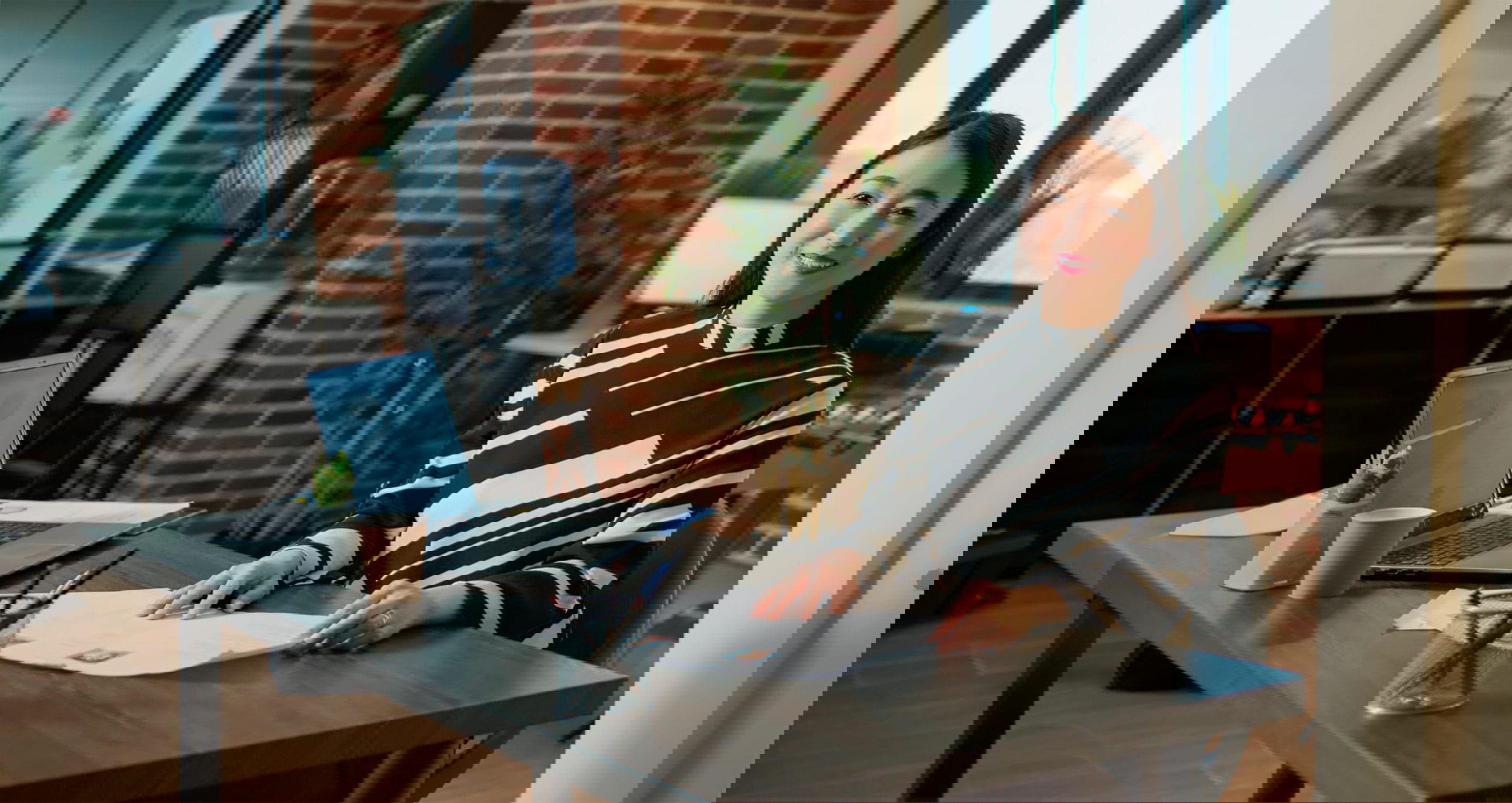 Women sitting at a desk