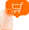 Icon of a Cart and Cell Phone (e-commerce)